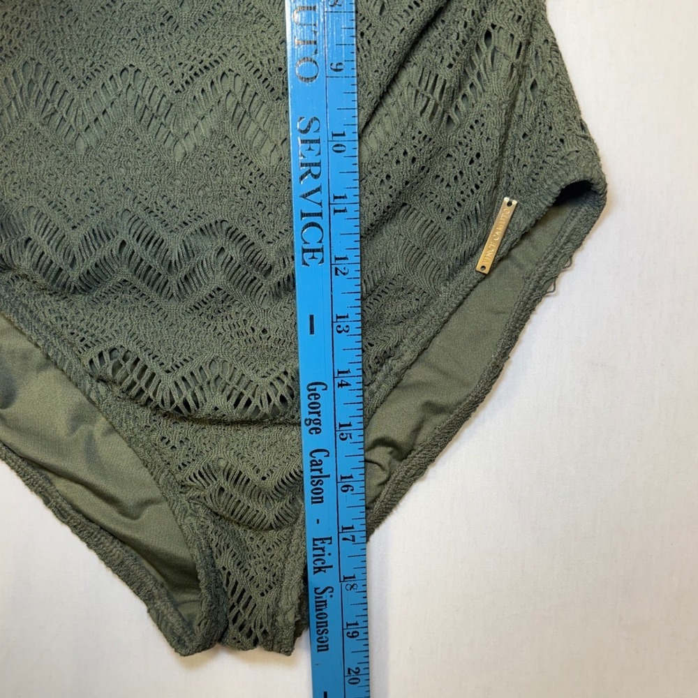Vince‎ Camuto Crochet Strapless One Piece Swimsuit Safari Green V90734 Womens 8 - Picture 6 of 9
